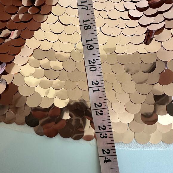 Eva Franco Anthropologie Sallia Sequin Rose Gold Tee NWT Size Small - Picture 13 of 16